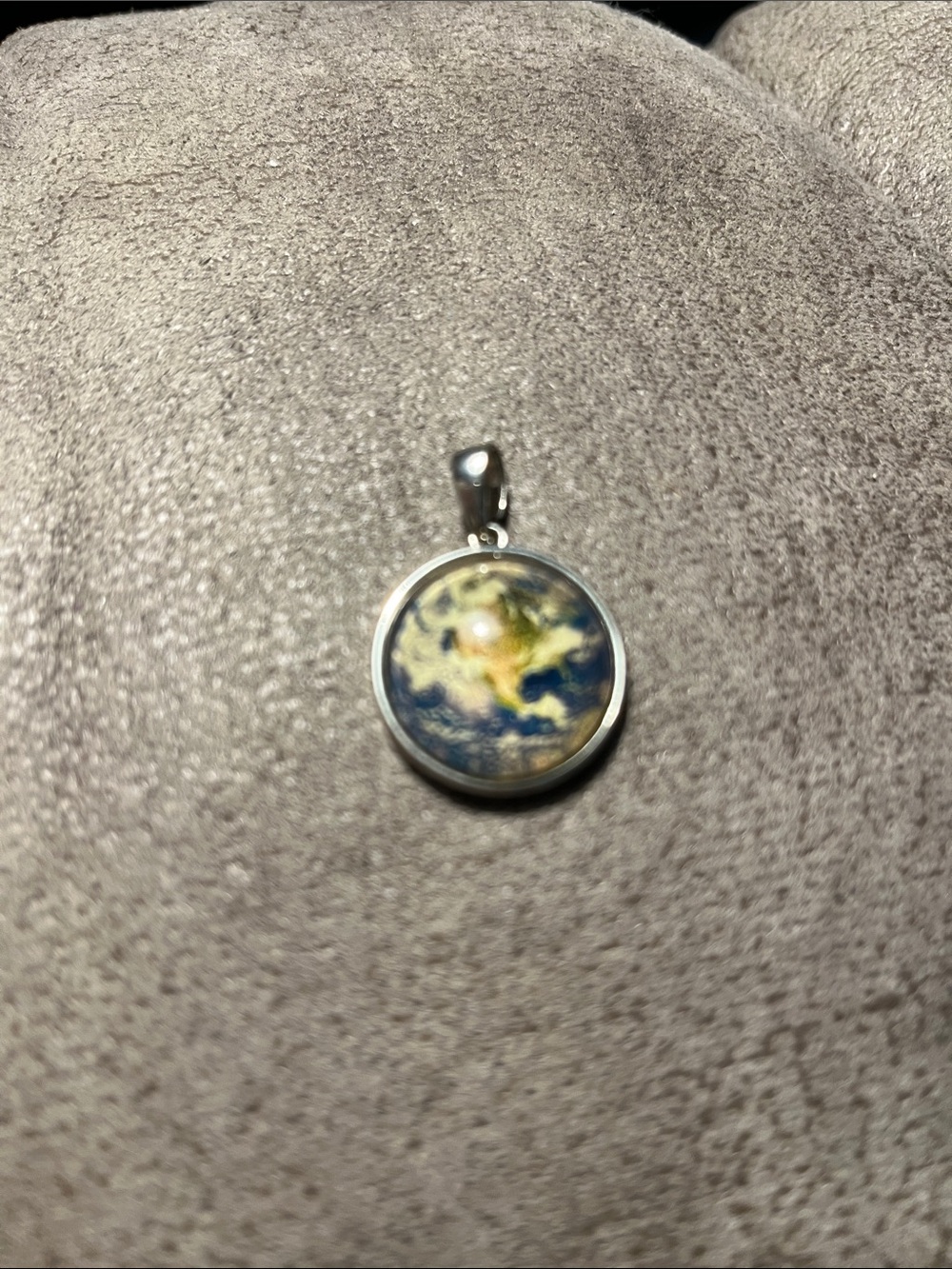 Earth Globe Pendant Necklace - Blue Green 1731